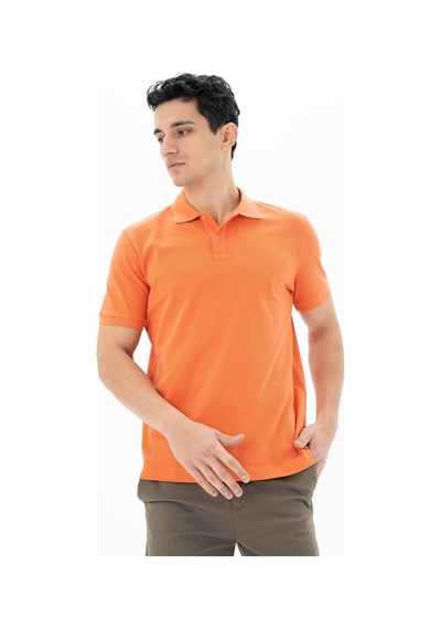 AR-MA Arma Erkek %100 Pamuk Basic Polo Yaka Regular Fit T-shirt Y25374351201 Pembe