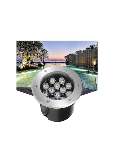 Sıva Altı Led Armatür Dekoratif Işık Show Gösteri Yol Aydınlatma Açık Alan Enerji Tasarruflu Yuvarlak Zemin Doğal Beyaz 4000k A-1402 6w 220v Doğol Beyaz Doğal Beyaz