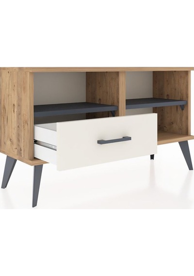 Arges Şifonyer 2 Raflı Tek Çekmeceli 88x30x48 Çam-antrasit/aytaşı Antrasit/aytaşı Arges Şifonyer 2 Raflı Tek Çekmeceli 88x30x48 Çam-antrasit/aytaşı Antrasit/aytaşı