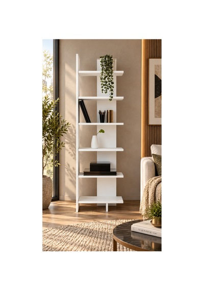 Rio Kitaplık 6 Raflı Dekoratif Kitaplık Ev Ofis Beyaz - 888081140 Beyaz Rio Kitaplık 6 Raflı Dekoratif Kitaplık Ev Ofis Beyaz - 888081140 Beyaz