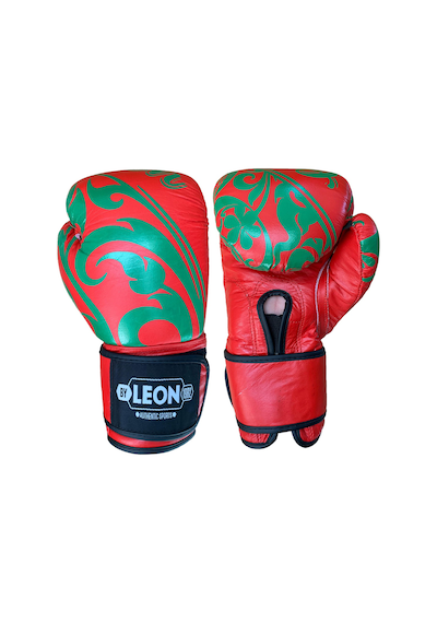 Leon Flower Deri Kick Boks Ve Muay Thai Eldiveni Kırmızı