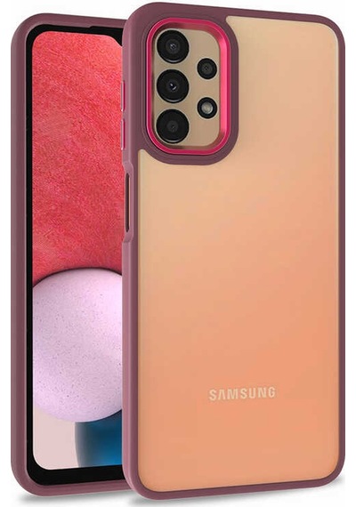 Zore Galaxy Uyumlu A53 5g Kılıf Flora Kapak - Kırmızı Kirmizi