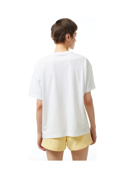 Converse Wordmark Oversize Fit Kadın Beyaz T-shirt