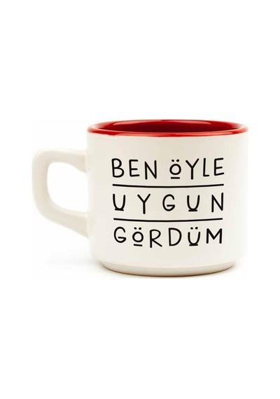 Ben Öyle Uygun Gördüm Beyaz Venüs Kupa-hediyelik Kupa Fincan Açık Ahşap