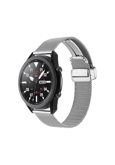 Xiaomi Amazfit Pace Uyumlu Krd-85 22mm Metal Kordon Gümüş
