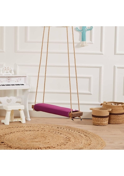 Klasik Ahşap Piknik Salıncak - Ev Ve Bahçe Modeli Mor