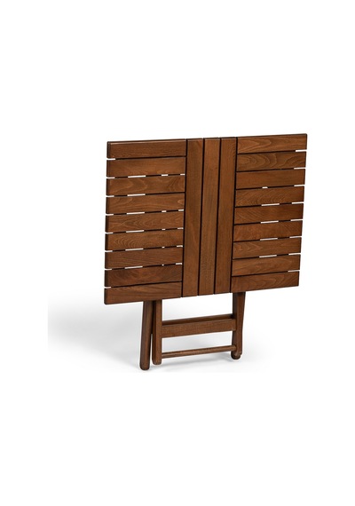 Atina Katlanır Masa 60x80 - Dış Mekan Ahşap Bahçe, Balkon Masası Ceviz