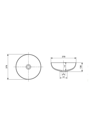 Bocchi Sottile Slim 1494-020-0125 Çanak Lavabo Mat Antrasit 38 CM