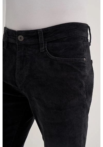 Cazador Vintage Terry Slim Fit Boru Paça Kadife Pantolon Siyah Cazador Vintage Terry Slim Fit Boru Paça Kadife Pantolon Siyah