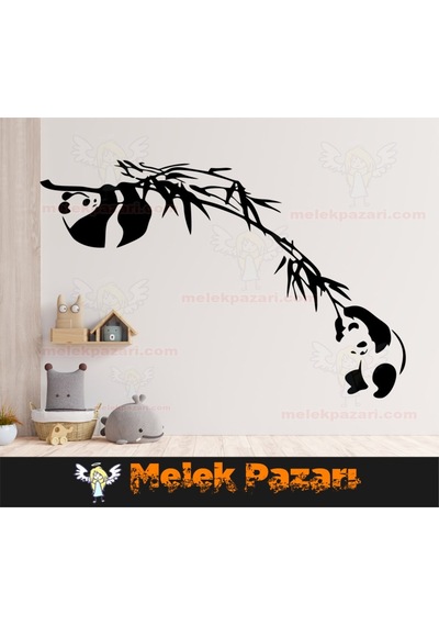Oynayan Pandalar Çocuk Odası Duvar Sticker