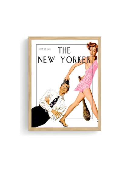 Doğal Ahşap Çerçeveli Retro Tablo - Vintage Pop Art Stil Huhu2393