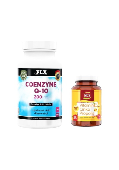 Coenzyme Q-10 200 Mg 90 Tablet + Vitamin C Çinko Propolis 60 Tablet