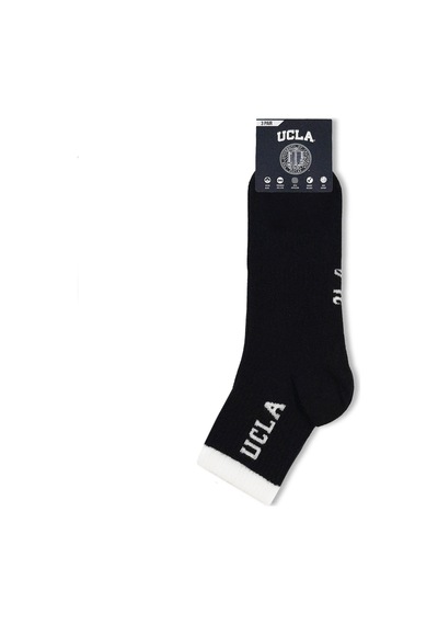Ucla Julıo 3'lü Siyah Uzun Jakarlı Pamuk Standard Fit Unisex Çorap