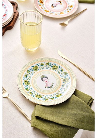 Karaca Frida Kahlo 6 Parça Porselen Pasta Seti 19 Cm
