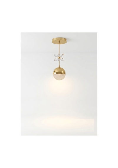 Royal Petal 3 Renk Ledli Gold Avize - Modern Koridor, Yemek Odası, Mutfak Aydınlatması