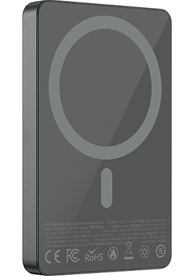 Recci Rp35 Pd 20w Led Göstergeli Hızlı Şarj Özellikli Wireless Powerbank 15w 10000mah Gri
