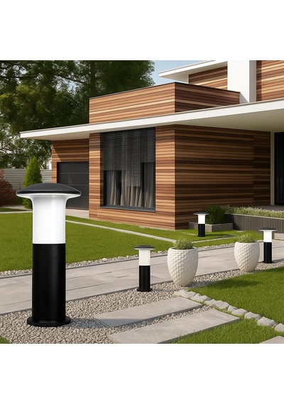 Zita Bahçe Armatürü Mantar Model 41 Cm Set Üstü Siyah Dış Mekan Lamba Ip54 Su Geçirmez E27 Ampul Uyumlu Yerli Üretim Bahçe Aydınlatma 238s
