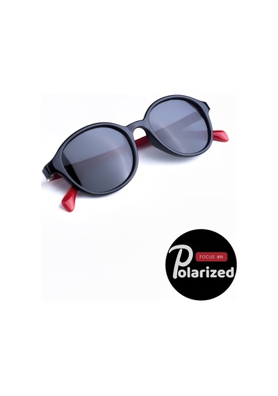 Focus On KS001-C1S-P-FÜME Siyah Kırmızı Polarize Çocuk Güneş Gözlüğü