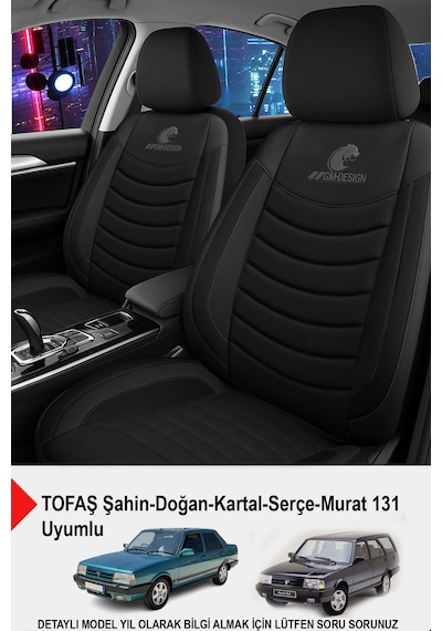Panther Serisi Keten Kumaş Oto Koltuk Kılıfı Tofaş Kartal-şahin-doğan-serçe-tempra İle Uyumlu Siyah