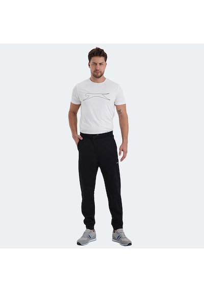 Slazenger NACIO Erkek Cepli Dar Paça Siyah Eşofman Altı