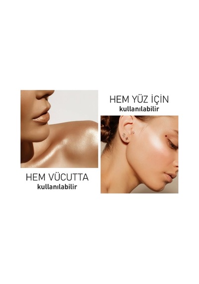 Özel Seri Işıklı Makyaj Gece Makyajı Vücut Işıltısı 4'lü Likit Highlighter Aydınlatıcı Seti Çok Renkli