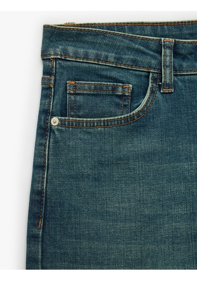 Koton Normal Bel Cepli Pamuklu Straight Jean Pantolon - Mark Jean İndigo Stone 7wam40366nd İndigo - Taş Koton Normal Bel Cepli Pamuklu Straight Jean Pantolon - Mark Jean İndigo Stone 7wam40366nd İndigo - Taş