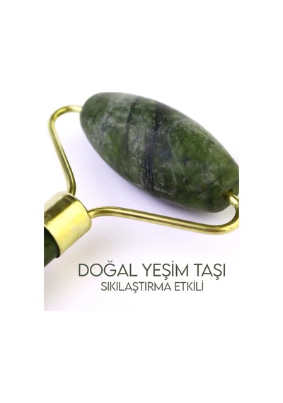 3'lü Cilt Bakım Seti 2li%100 Doğal Yeşim Taşı Seti Gua Sha Masaj Taşı Maske Sürme Aparatı Beyaz