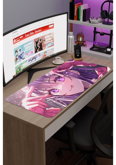 Oshi No Ko Anime V1 - 90x40 Xxl Gaming Kauçuk Kaymaz Taban Mouse Pad Fare Altlığı