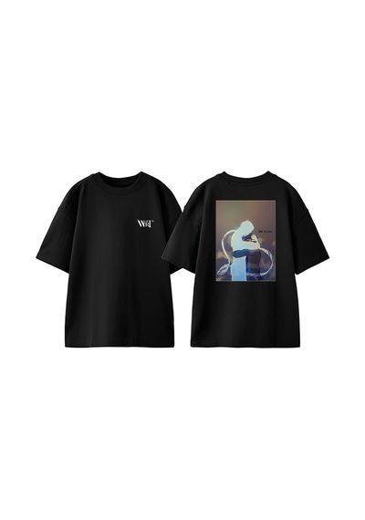 Thewert Beyond Two Souls Aiden Tasarım Sırt Baskılı Pamuk Siyah Oversize T-shirt