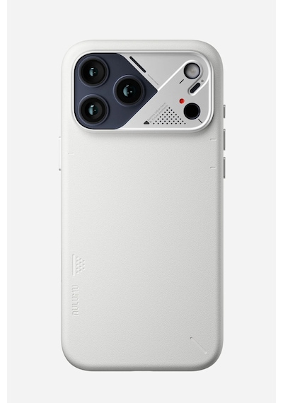 Apple Uyumlu iPhone 17 Pro Max Magsafe Özellikli A17 Vegan Deri Kılıf Beyaz