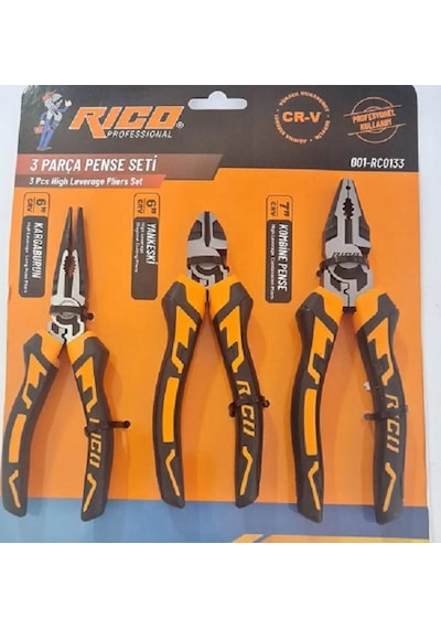 Rico Yankeski Kargaburun Pense Seti Takımı İnçe Mıknatıs 160mm