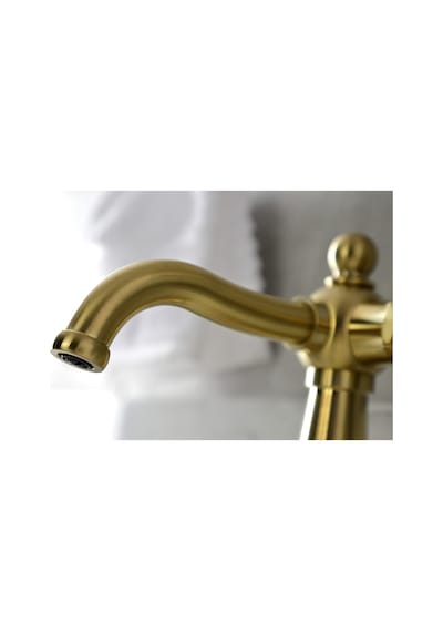 Kingston Brass Ksd154bxbb Denizcilik Tek Saplı Basmalı Banyo Musluğu, Fırçalanmış Pirinç Altın