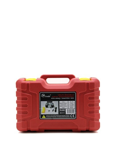 Profesyonel Hava Kompresörü 150 Psi 12v Çift Pistonlu Çantalı Özel Ekstra 4 Şişirme Aparatlı