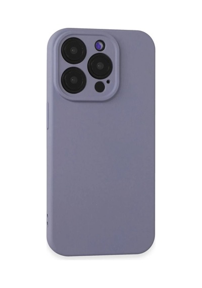 Apple Uyumlu iPhone 15 Pro Max Uyumlu Kılıf Nano İçi Kadife Silikon - Lila