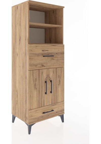 Hyperion Dolap 4 Raflı 2 Çekmeceli 2 Kapaklı 60x44x163 Çam-çam Atlas Çam