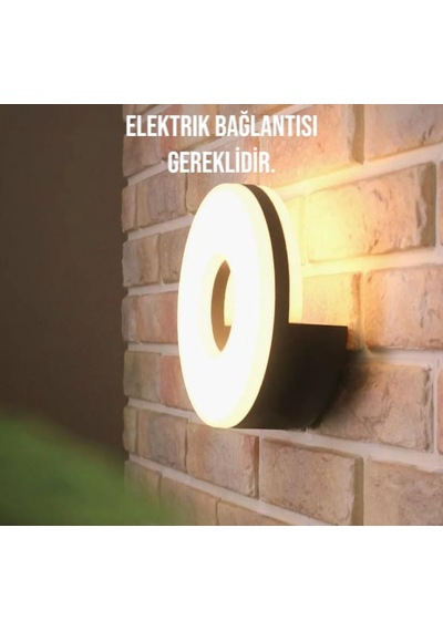 Elektrikle Çalışır, 10 Watt, 3000 Kelvin Led Aplik, İç Ve Dış Mekan, Bahçe Duvar Armatürü, Led Aplik Beyaz - Siyah