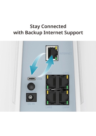 D-link Dbr-560 Kablosuz Ax6000 Wi-fi 6 Dual Band Vpn Soho Business Router