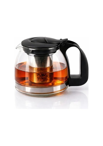 1100 Ml Isıya Dayanıklı Süzgeçli Borosilikat Çay Demliği 13 Cm Diğer