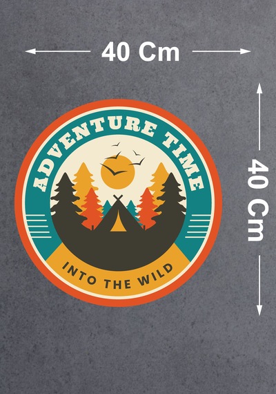 Adventure Time Sticker - 4x4 Kamp Vahşi Doğa Off Road Sticker -araba Oto Karavan Motosiklet Cam Sticker - 00117 40x40 Cm