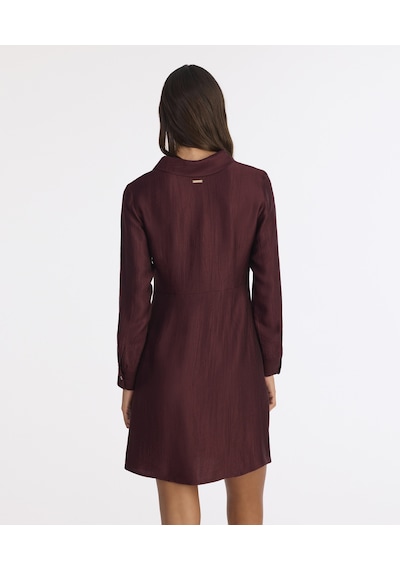 Yargıcı Düz V Yaka Uzun Kol Elbise 25kkel7051p 016 Bordo