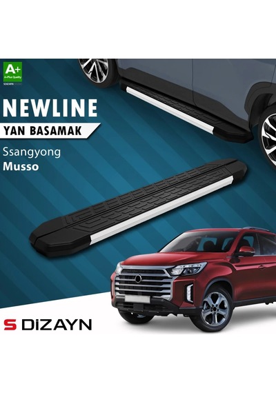 S-dizayn Ssangyong Musso Newline Aluminyum Yan Basamak 213 Cm 2018-2026 A+ Kalite