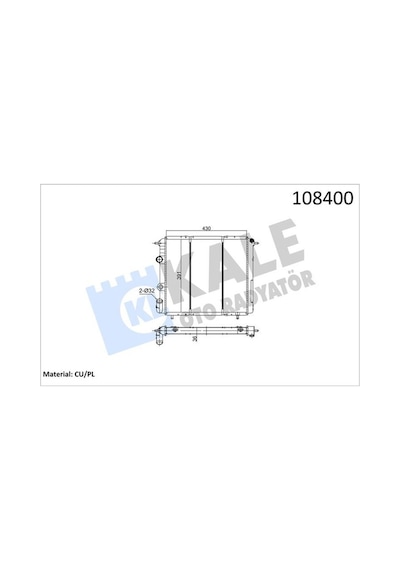 Kale 0508062pa Radyatör R19 1.4- 1.6 Enj 2 Sıra Cu Pl Sistem 7702253648- 7702247653