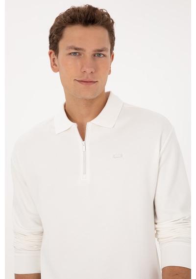 U.s. Polo Assn. Erkek Ekru Sweatshirt 50316484-vr184 Off Whıte