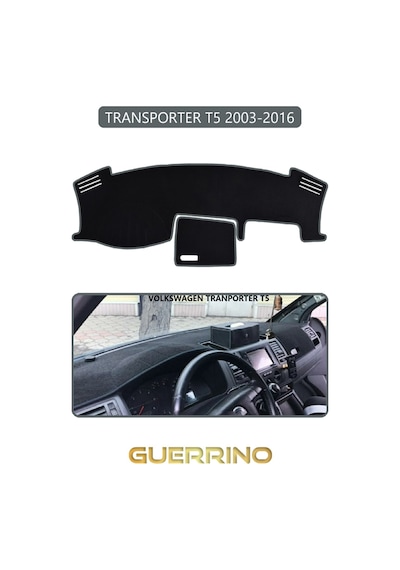 Volkswagen T5 2003-2016 Torpido Koruma Halısı Gri Kenar