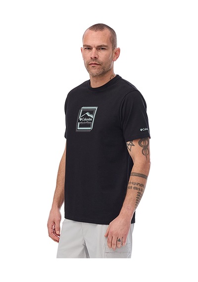 Columbia Csc M Illuminated Brand Iı Ss Tee Erkek Kısa Kollu Tişört Cs0485 Siyah