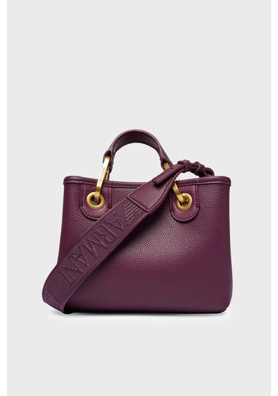 Emporio Armani Logolu Çıkarılabilir Askılı Çanta Kadın Çanta Ew000382 Af12036 Ma149 Mürdüm