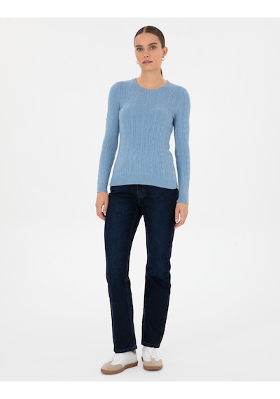 Pierre Cardin Kadın Açık Mavi Kazak /triko 50316334-vr003 Açık Mavi