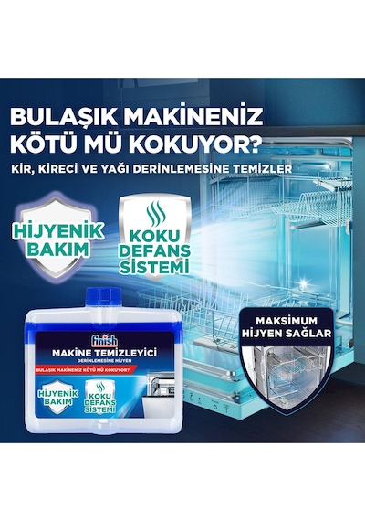 Finish Bulaşık Makinesi Temizleyici Sıvı Limon 250 MLx 4
