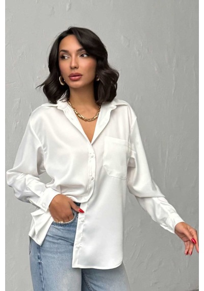 Verymoda Saten Gömlek - F2062 Krem