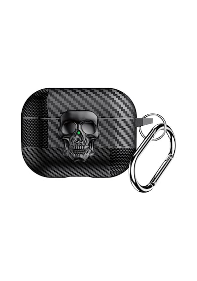 Airpods Pro 3. Nesil Uyumlu Karbon Fiber Hybrid Polymer Technology Kuru Kafa Güvenlik Kilitli Premium Kulaklık Kılıfı Kuru Kafa